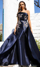 Terani Couture 252M5309 - Off Shoulder Floral Embroidered Gown