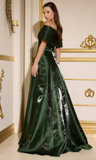 Terani Couture 252M5326 Beaded Pleated A-line Dress