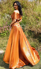 Terani Couture 252M5326 Beaded Pleated A-line Dress