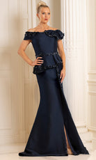 Terani Couture 252M5328 - Off Shoulder Mermaid Gown with Bow Accent