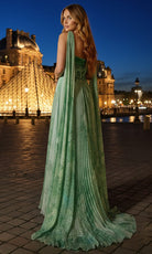 Terani Couture 261E6093 - Strapless Pleated Chiffon Evening Gown