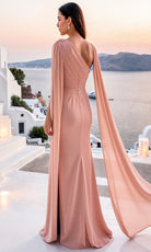 Terani Couture 261E6205 One Shoulder Chiffon Dress