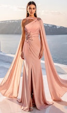 Terani Couture 261E6205 One Shoulder Chiffon Dress