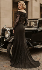 Terani Couture 261E6208 - Dramatic Off Shoulder Lace Evening Gown