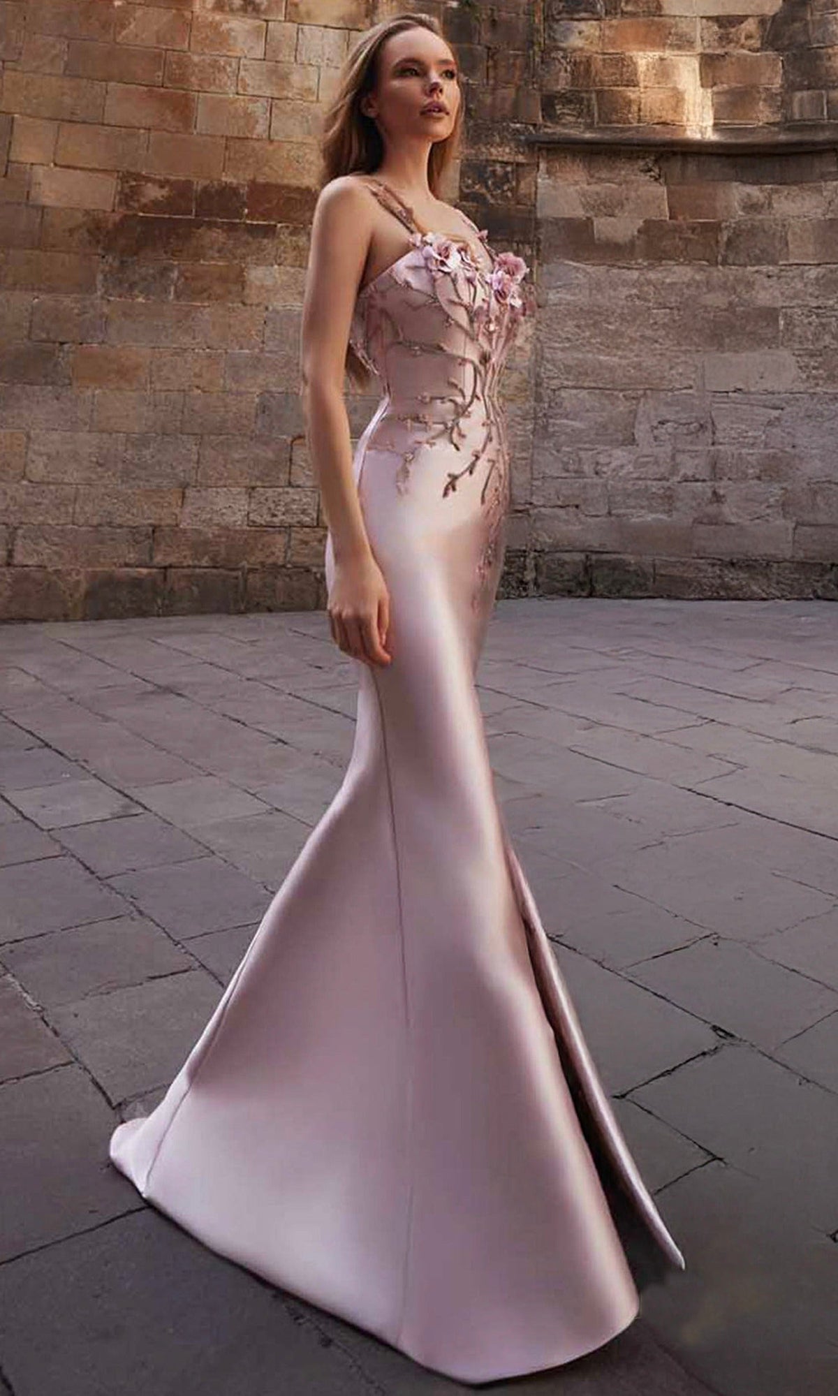 Terani Couture 261E6632 Floral Applique Dress