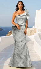 Terani Couture 261E6678 Ruffled Jacquard Dress
