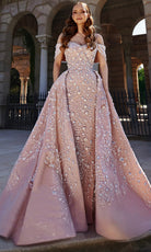 Terani Couture 261GL6659 - Off Shoulder Beaded Tulle Ballgown