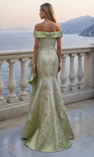 Terani Couture 261M6451 - Off Shoulder Sheath Jacquard Gown