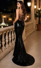 Terani Couture 261P6263 - Sequined Scoop Neck Prom Gown