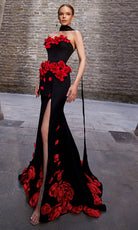 Terani Couture 261P6623 Floral Applique Dress