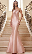 Terani Couture 262E7055 - Beaded Accent Asymmetric Evening Gown