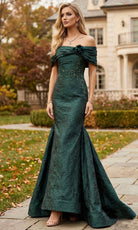Terani Couture 262E7069 - Floral Jacquard Mermaid Evening Gown - Silhouette Dresses