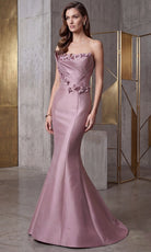 Terani Couture 262E7072 - Straight Neck Mermaid Gown with 3D Florals