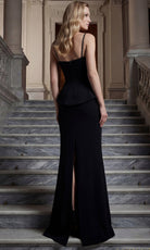 Terani Couture 262E7099 - Scoop Neckline Structured Peplum Long Gown - Silhouette Dresses