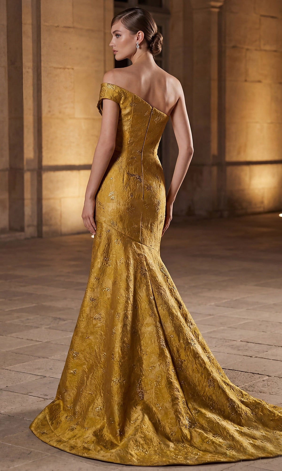 Terani Couture 262E7137 Jacquard Dress