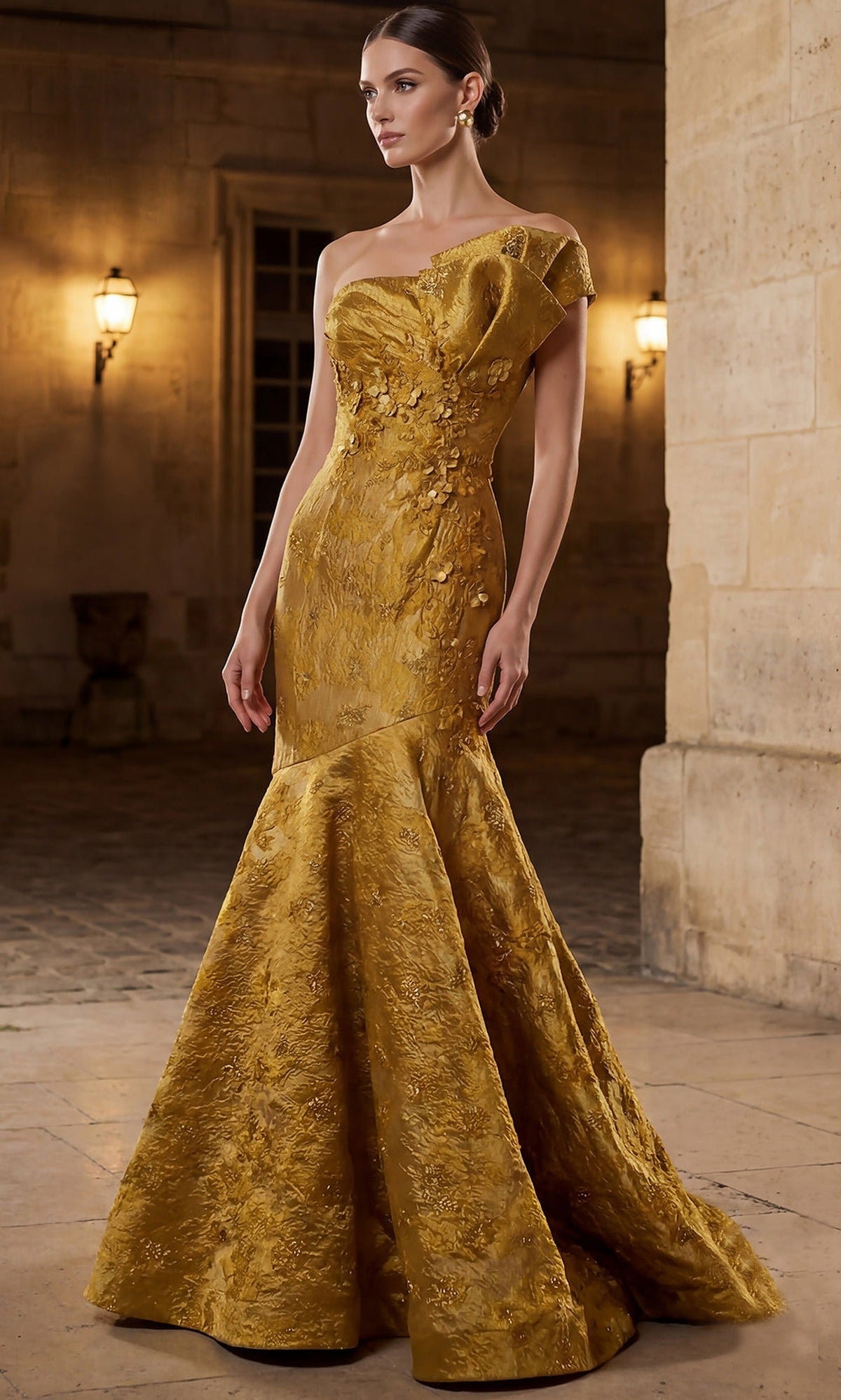 Terani Couture 262E7137 Jacquard Dress