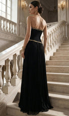 Terani Couture 262E7352 - Asymmetric Pleated A-Line Evening Gown