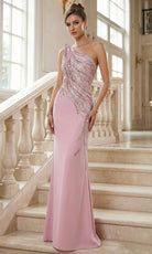 Terani Couture 262E7354 - Sequin Vine Pattern Column Evening Gown - Silhouette Dresses