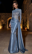 Terani Couture 262E7384 - High Neck Illusion Beaded Evening Gown