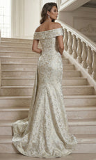 Terani Couture 262E7537 - Off Shoulder Brocade Long Gown