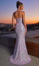 Terani Couture 262E7542 - Floral Beaded Trumpet Evening Gown - Silhouette Dresses