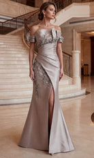 Terani Couture 262M7254 - Sheath Beaded Floral Applique Formal Gown