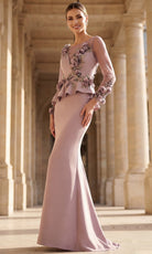Terani Couture 262M7257 - Floral Bateau Gown