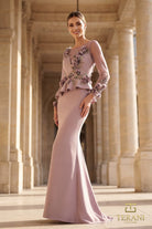 Terani Couture 262M7257 Floral Applique Dress - Silhouette Dresses