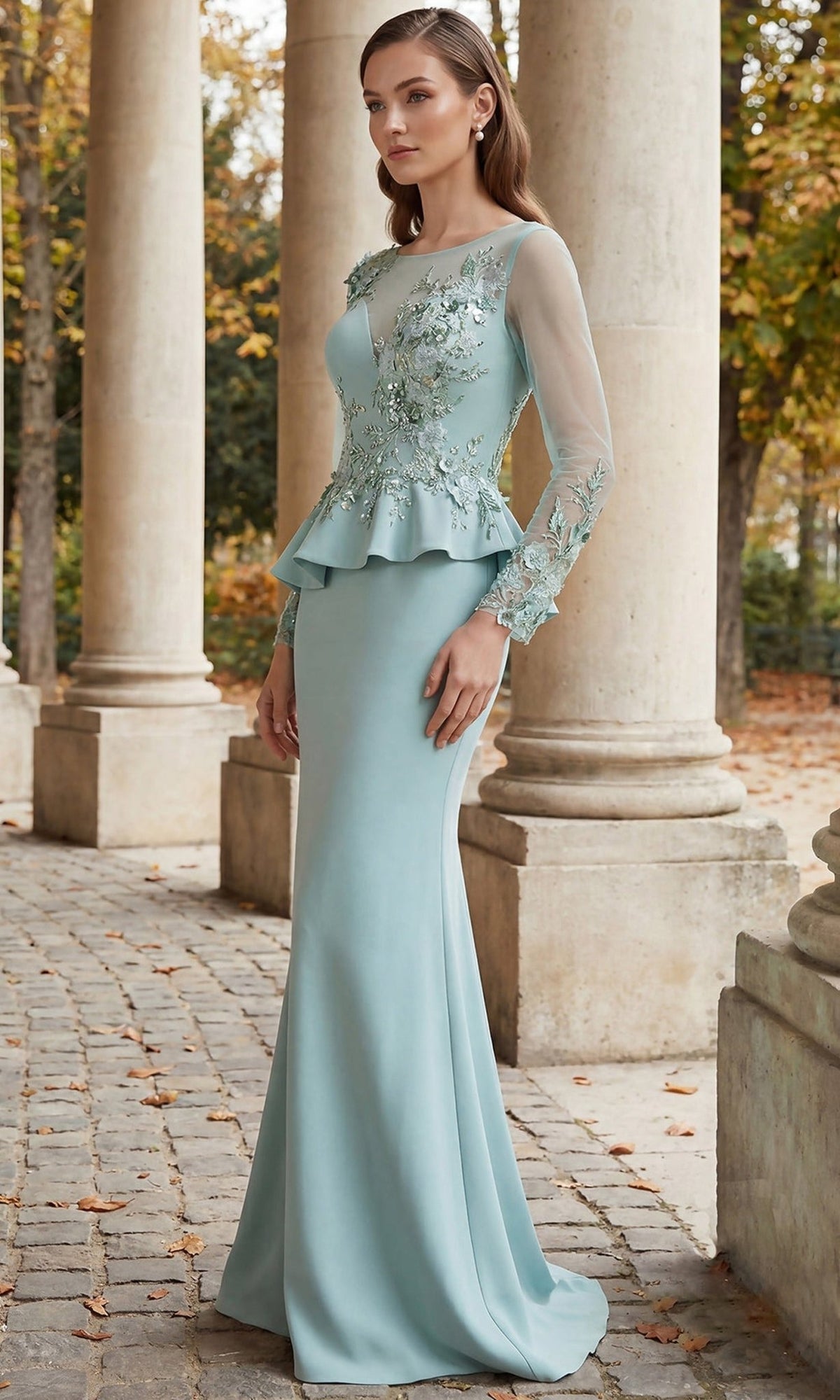 Terani Couture 262M7257 Floral Applique Dress - Silhouette Dresses
