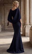 Terani Couture 262M7262 - Jacquard Scoop Neckline Mermaid Gown