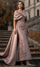 Terani Couture 262M7271 Wrapped Off Shoulder Dress
