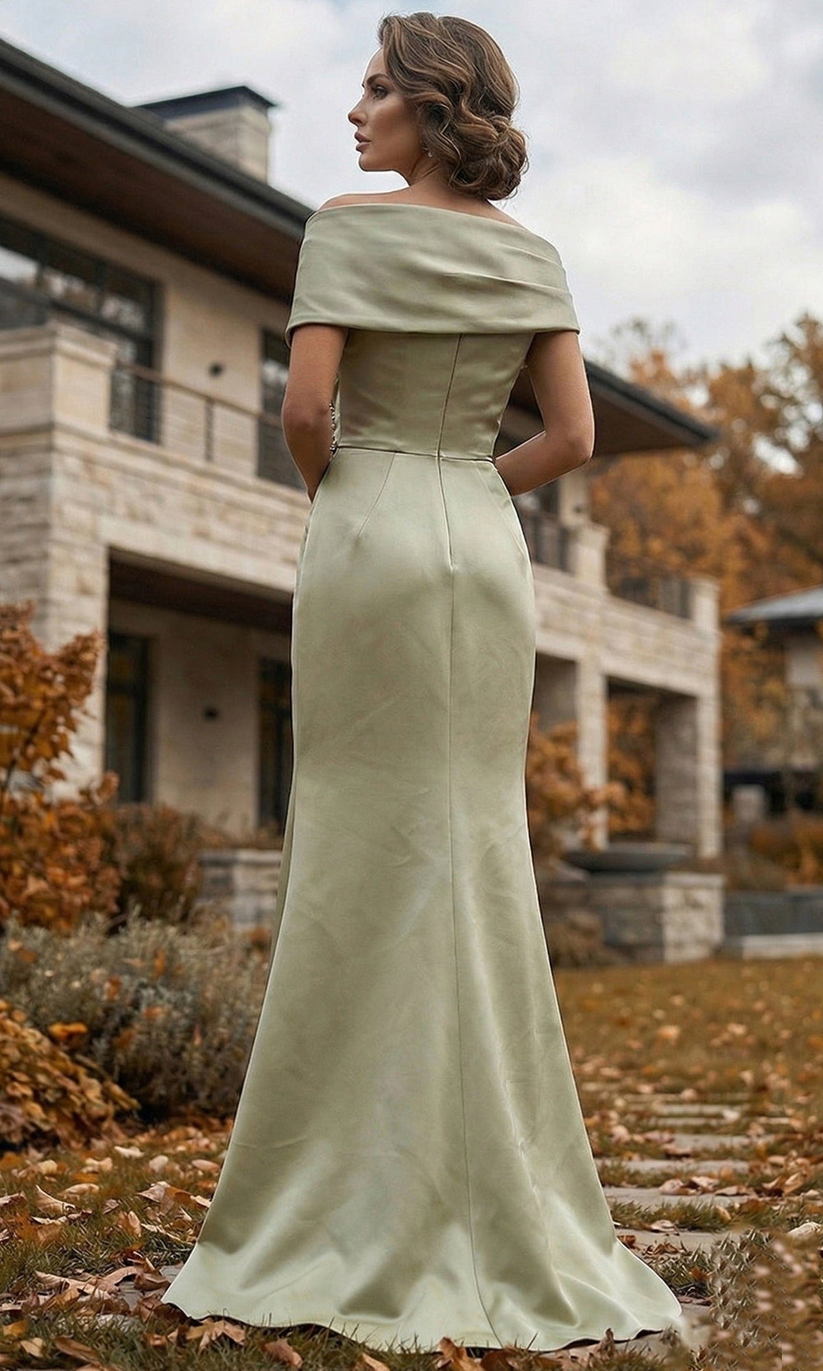 Terani Couture 262M7278 - Asymmetric Overlay Beaded Sheath Formal Gown
