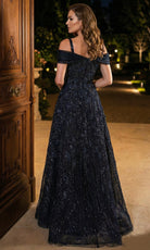 Terani Couture 262M7280 - Intricate Beaded Cold Shoulder Formal Gown