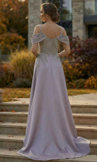 Terani Couture 262M7286 - Beaded Lace Column Overskirt Gown