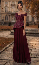 Terani Couture 262M7287 - Sequin Lace Off Shoulder Formal Gown