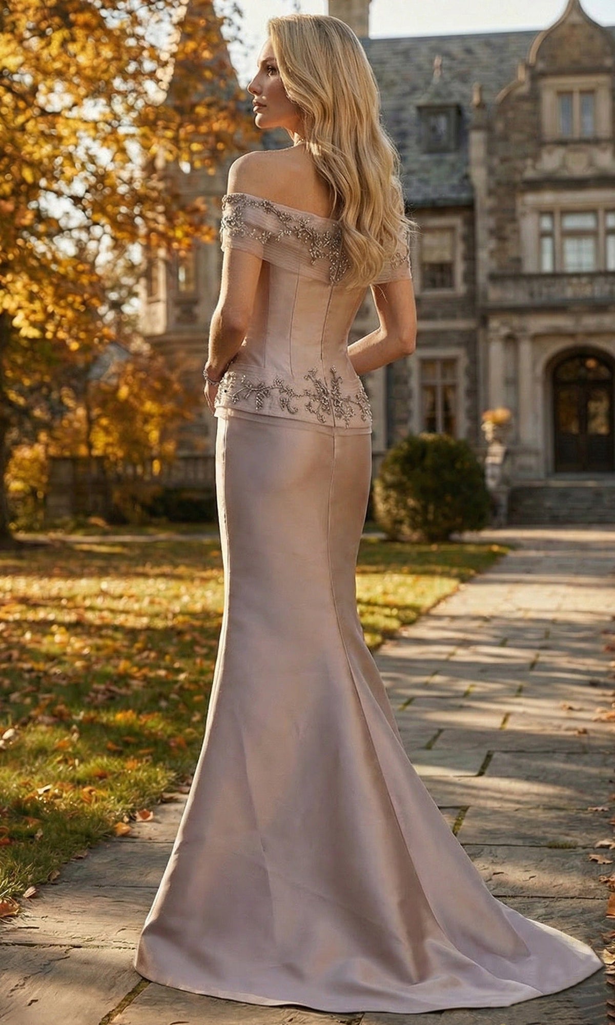 Terani Couture 262M7297 - Jeweled Accent Off Shoulder Formal Gown