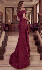Terani Couture 262M7298 - Off Shoulder Jacquard Formal Gown