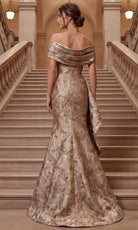 Terani Couture 262M7298 - Off Shoulder Jacquard Formal Gown - Silhouette Dresses