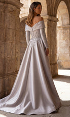 Terani Couture 262M7315 - Long Sleeve Beaded Accent Formal Gown - Silhouette Dresses