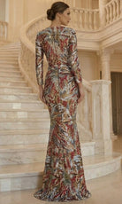 Terani Couture 262M7320 - Starburst Sequin Long Sleeve Evening Gown