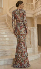 Terani Couture 262M7320 - Starburst Sequin Long Sleeve Evening Gown - Silhouette Dresses