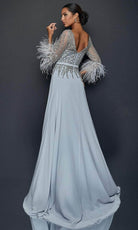 Terani Couture - Bateau A-Line Formal Gown 1921M0473 - back view