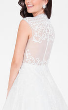 Terani Couture - High Neck Beaded A-line Cocktail Dress 1711P2249 - detail view