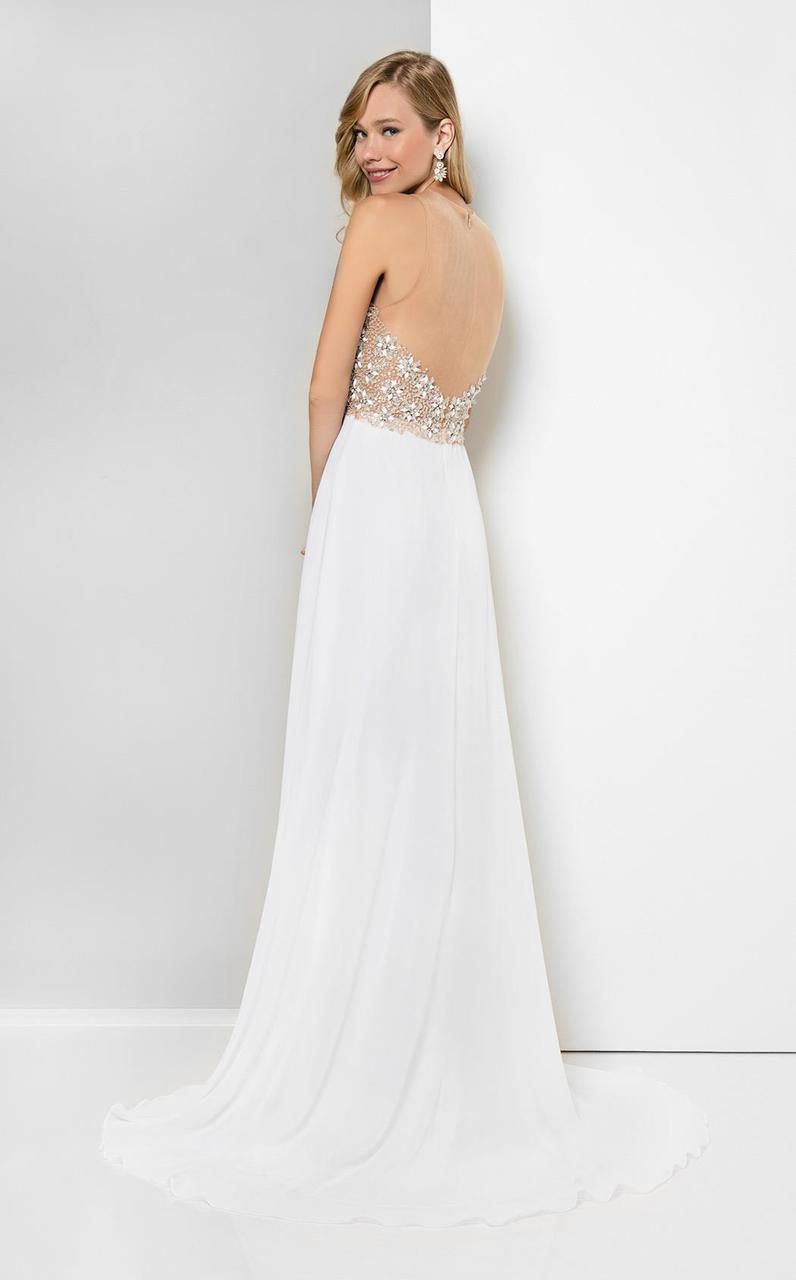 Terani Couture - Illusion Sweetheart Chiffon Gown 1712P2512 - view 4