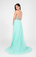 Terani Couture - Illusion Sweetheart Chiffon Gown 1712P2512 - back view