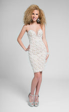 Terani Couture - Shimmering Strapless Sweetheart Short Sheath Dress 1711P2125 - designer cocktail dress at Silhouette Dresses
