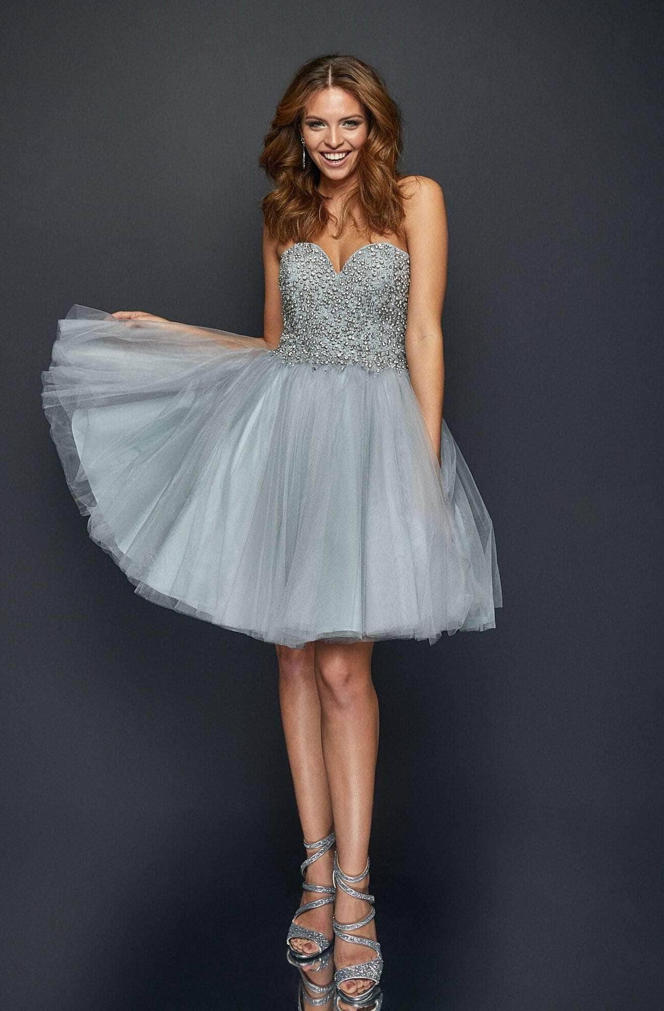 Terani Couture - Sweetheart Tulle Cocktail Dress 1921H0320 - designer prom dress at Silhouette Dresses